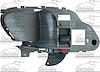 LH INNR FT DR HDL TAUPE/GRY PLASTIC CHEVY/GMC C/K P/U 95-02 BLAZER/TAHOE/Y UKON 95-00 SUBURBAN 95-99 ESCALADE/YUKON DENALI 99-00 - image 1