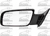 LH DOOR MIRROR MAN NON-HTD GLOSS BLK FLDG CHEVY/GMC C/K P/U 88-02 BLAZER/T AHOE/YUKON 92-00 SUBURBAN 92-99 - image 1