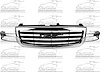 Front Grille 2003-2007 GMC Sierra Classic 1500/2500 - image 1