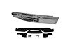 RR STEP BUMPER ASSY CHR W/ BLK PADS/BRKTS FACTORY STYLE S10/SONOMA FLEETSID E P/U 98-04 HOMBRE 98-00 - US CHR - image 1