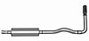 SWEPT SIDE SINGLE EXHAUST 87-91 BLAZER/JIMMY 5.7L 2DR 2/4WD - image 1