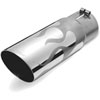 Stainless Steel Slash Cut Exhaust Tip Flame Design - image 1