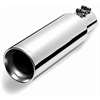 Stainless Steel Straight Cut Dual Walled Exhaust Tip Inlet: 3.5" - image 1