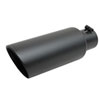 Black Ceramic Double Walled Angle Exhaust Tip - image 1