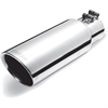 Stainless Steel Slash Cut Double Walled Exhaust Tip Inlet: 2.25" - image 1