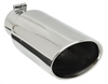 Stainless Polished Oval Angle Cut Exhaust Tip Inlet: 2.375" - image 1