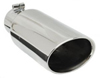 Stainless Polished Oval Angle Cut Exhaust Tip Inlet: 2.5" - image 1