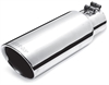 Rolled Edge Slash Cut Exhaust Tip Inlet: 2.5" - image 1