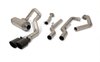 67105B Dual Sport Cat-Back Exhaust System Fits Select Toyota Tundra 3.5L-T V6 [Black Ceramic Tips] - image 2
