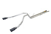 69548 Cat-Back Dual Split Exhaust System; Stainless - image 1