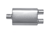 BM0109 MWA Center/Dual Oval Muffler; Stainless