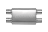 BM0112 MWA Dual in/Dual Out Oval Muffler; Stainless