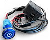 303512BL Billet Illuminated Exhaust Cutout Push Button Switch [Blue] - image 1