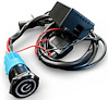 303512BLK Billet Illuminated Exhaust Cutout Push Button Switch [Black]