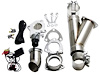 303522 Electronic Exhaust Cutout Kit, 2.25 in. (57 mm), Aluminized Mild Steel, w/Slip Fit And Band Clamps - image 1