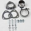 307525-3 V Band To Straight Connection, 2.5 in. 63 mm., w/Gaskets, Converts 3-Bolt Collector to V Band Flange w/Clamp And - image 1