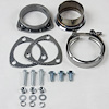 307530-3 V Band To Straight Connection, 3.0 in. 76 mm., w/Gaskets, Converts 3-Bolt Collector to V Band Flange w/Clamp And - image 1