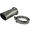 313533 Exhaust Pipe Adapter, 3 in. Round to 3 in. Oval, w/V-Band Connection, Includes Weld On V-Band And Clamp - image 1