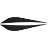 Matte Black Fiber Fangs Decal Kit 2014 C7 Corvette - image 1