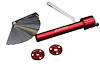 540109 Billet Spark Plug Gapping Tool, Red, Aluminum, Stainless-Steel Handle - image 1