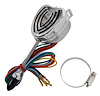 698112PS Turn Signal Switch, w/Billet Cover [Hip Hugger], Polished, Black Detailed Lines, System