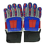 706528 Off Road Style Work Gloves, Red/Blue/Gray And Black, Large - image 1