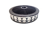 750014 Air Filter Assembly, Blingz Beauty Bandz, Skullz Grill Insert, 14 in. x 3 in. Black Filter Element, Black Chrome Lip - image 1