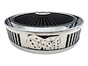 750026 Air Filter Assembly, Blingz Beauty Bandz, Craps Grill Insert, 14 in. x 3 in. Black Filter Element, Bright Chrome Lip - image 1