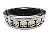 750027 Air Filter Assembly, Blingz Beauty Bandz, Skullz Grill Insert, 14 in. x 3 in. Black Filter Element, Bright Chrome Lip - image 1