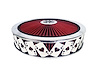 750041 Air Filter Assembly, Blingz Beauty Bandz, Aces Wild Grill Insert, 14 in. x 3 in. Red Filter Element, Bright Chrome Lip - image 1