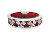 750043 Air Filter Assembly, Blingz Beauty Bandz, Skullz And Rods Grill Insert, 14 in. x 3 in. Red Filter, Bright Chrome Lip - image 1
