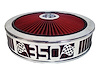 750047 Air Filter Assembly, Blingz Beauty Bandz, 350 Grill Insert, 14 in. x 3 in. Red Filter Element, Black Chrome Lip - image 1