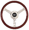 Banjo Style Steering Wheel Mahogany Wood Grip - image 1