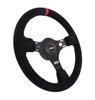 1081 Suede-Series Steering Wheel, 13 in. Diameter, Black w/Red Stripe - image 2