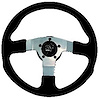 GT Rally Steering Wheel Black Leather Grained Finish Grip