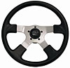 GT Rally Steering Wheel Black Leather Grained Finish Grip - image 1