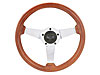 Mahogany Collectors Edition Steering Wheel 3-Spoke - Polished Aluminum - image 1