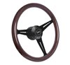 1176 Collectors Black Line Steering Wheel, Mahogany Grip, Black Spoke - image 2