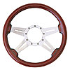 LeMans Steering Wheel Mahogany Wood Grip - image 1