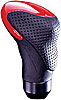 Black Leather, Black Perforated Leather, Red Insert - image 1