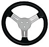 Kart Model Steering Wheel Black Hand Stitched Vinyl Grip - image 1