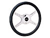Delahaye Billet Steering Wheel Solid 4-spoke Black leather grip - image 1