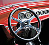 Delahaye Billet Steering Wheel Solid 4-spoke Mahogany wood grip - image 1