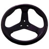 Kart Model Steering Wheel Black Molded Polyurethane Grip 3-Spoke - Black 11-3/4" Diameter 1-1/8" Dish - image 1