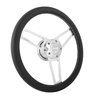 Billet Series Leather Steering Wheel and Installation Kit [Black] - image 2