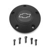 Billet Series Leather Wheel and Installation Kit [1968-1994 GM, Chevrolet Logo, Black] - image 3