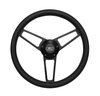 Billet Series Leather Wheel and Installation Kit [1970-1991 Ford, Ford Logo, Black] - image 2