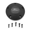 Billet Series Leather Wheel and Installation Kit [1970-1991 Ford, Ford Logo, Black] - image 4