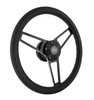 Billet Series Leather Steering Wheel and Installation Kit for 1969-1991 Ford Cars & Trucks [Black] - image 2