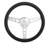 Billet Classic Series Steering Wheel and Installation Kit [1968-1994 GM, Chevrolet Logo, Polished Spokes, Black] - image 2